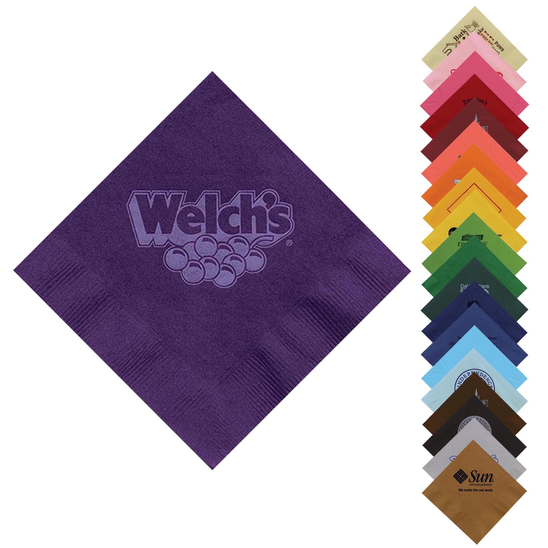 5"x5" Colored Cocktail Napkins - customizable with your logo
