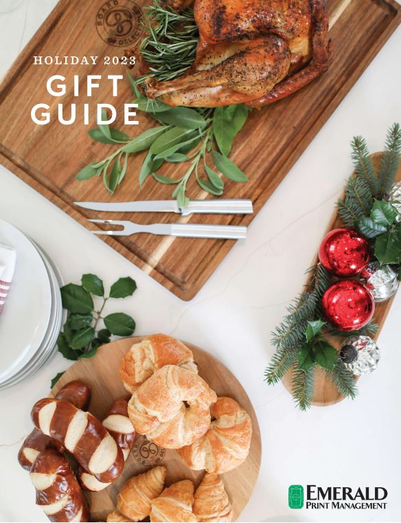 Emerald holiday gift guide catalog cover
